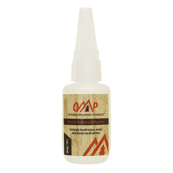 October Mountain STUCK Archery Adhesive 1 oz - Clear Glue
