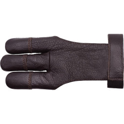 30-06 CowHide Shooting Glove Brown 3 Finger Medium ? Genuine Leather Archery Guard