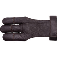 30-06 CowHide Shooting Glove Brown 3 Finger X-Large ? Genuine Leather Archery Guard
