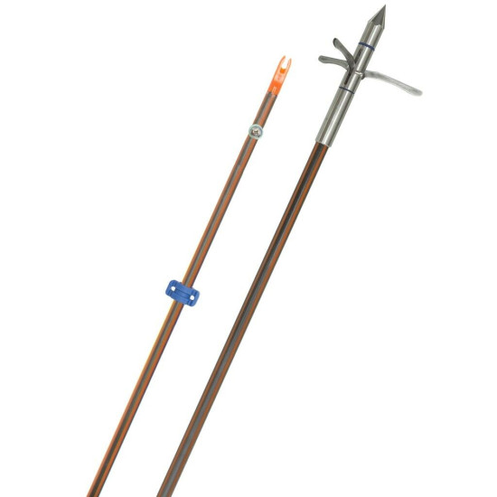 Fin Finder Hydro Carbon IL Bowfishing Arrow with Kraken 3 Barb Point