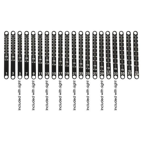 Axcel Achieve XP Metal Sight Tape Scale #7 and #8