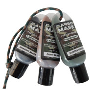 Carbo Mask Activated Carbon Camo Face Paint - 3-Pack (Black, Green, Brown) - 1 oz. Tubes | Scent-Free, Water-Based Tactical Makeup