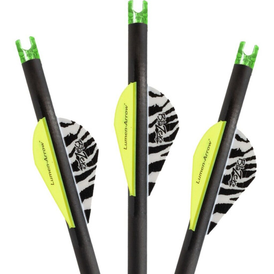 Lumenok Crossbow Bolts 20 in. Green Capture Nocks 3 pk.