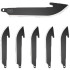 Outdoor Edge Drop Point Replacement Blades Black 2.2 in. 6 pk.