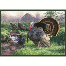 Custom Wild Turkey Area Rug – Strutting Boss Gobbler Design (37" x 52")