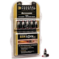 Federal Premium 50 Cal 350 Grain Trophy Copper BOR Lock MZ Muzzleloader Bullets - 15 Count