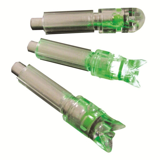 GWS Green Lighted Crossbow Nocks - Fits .297 to .302 ID (3 Pack)