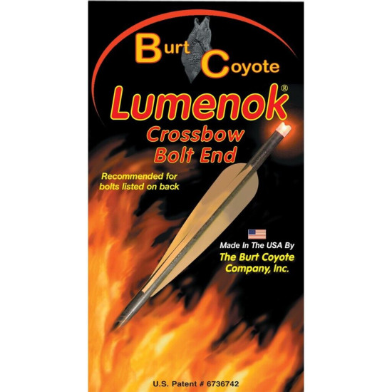 Lumenok Crossbow Nocks HD Orange Flat Gold Tip 3 pk.