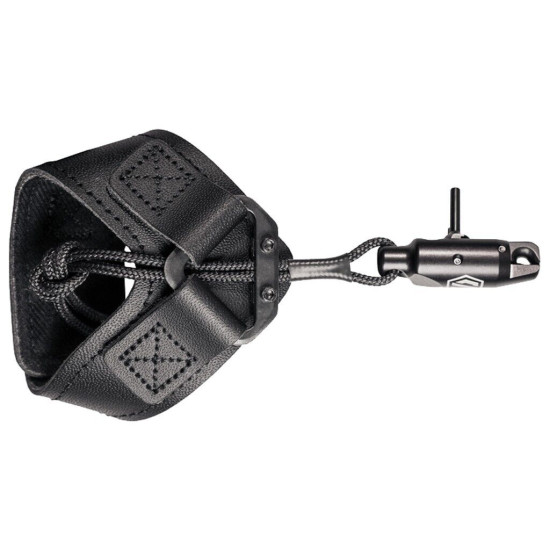 Scott Archery Quick-Shot Release - Single Jaw Caliper, Black Leather Buckle Strap - 3030BS-BK