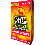 Wildlife Research Scent Killer Gold Dryer Sheets Autumn Formula 40 pk.