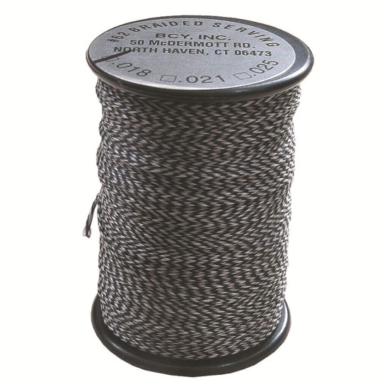 BCY 62 Braided Center Serving Black/White .025 60 yds.