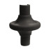 Draves Komfort Kiss Kisser Button Black 1 pk.