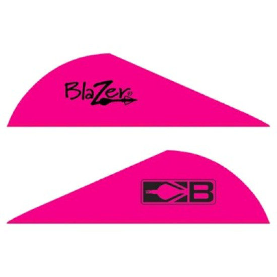 Bohning Blazer Vanes 2" Solid Hot Pink 36Pk, 10831HP2, 010847207227