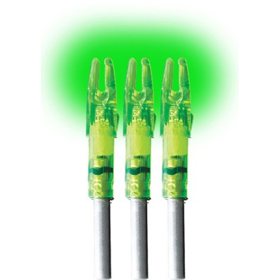 Lumenok Lighted Nock Gt-Series Green 3Pk, GT3G, 850722000587