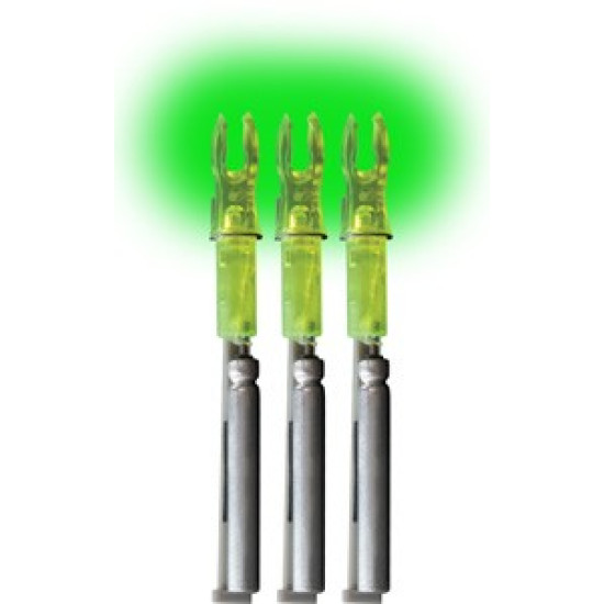 Lumenok Lighted Nock X-Series Green 3Pk, X3G, 850722000099