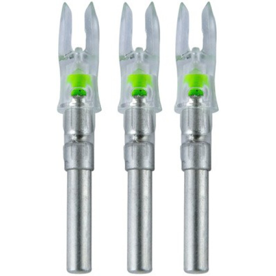 Nockturnal Lighted Nock S-Series Green 3/Pack, NT205, 818322010184