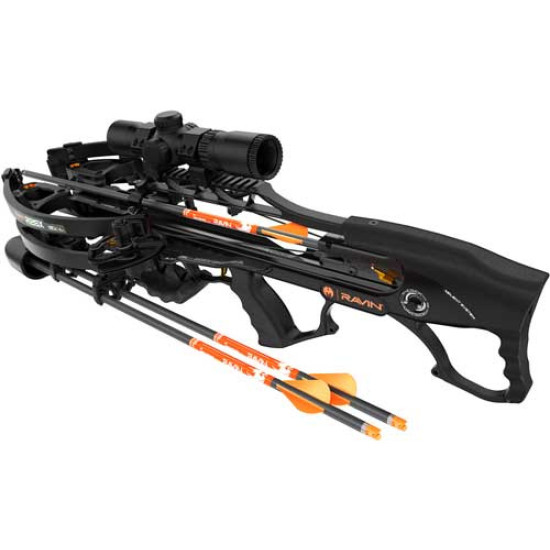 Ravin Crossbow R26X W/3-Arrows 400Fps Silent Cock Blk, R027, 815942020272