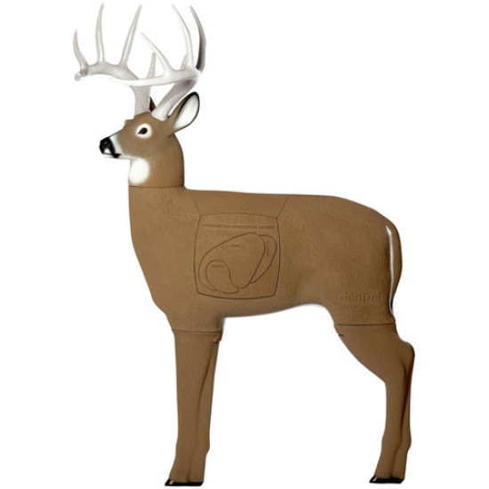 Glendel 3D Buck Target 48" W/4 Sided Insert Broadhead Rated, G71000, 702649710004