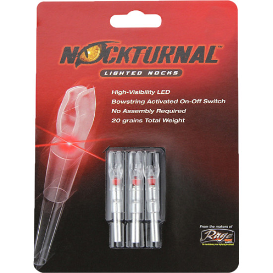 Nockturnal Lighted Nock G-Series Red 3/Pack, NT602, 818322010498