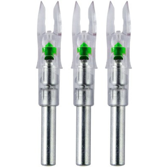 Nockturnal Lighted Nock X-Series Green 3/Pack, NT505, 818322010429