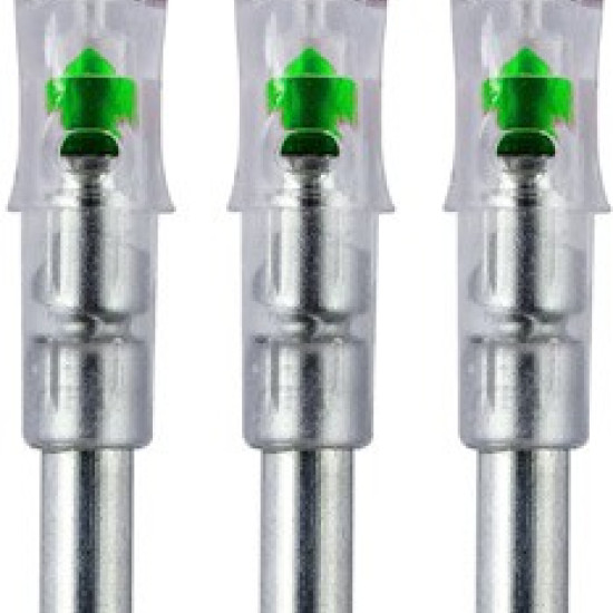 Nockturnal Lighted Nock X-Series Green 3/Pack, NT505, 818322010429