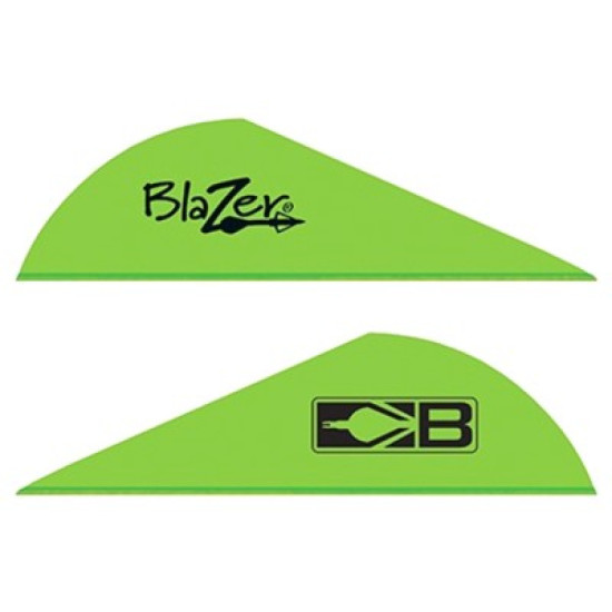 Bohning Blazer Vanes 2" Solid Neon Green 36Pk, 10831NG2, 010847258229