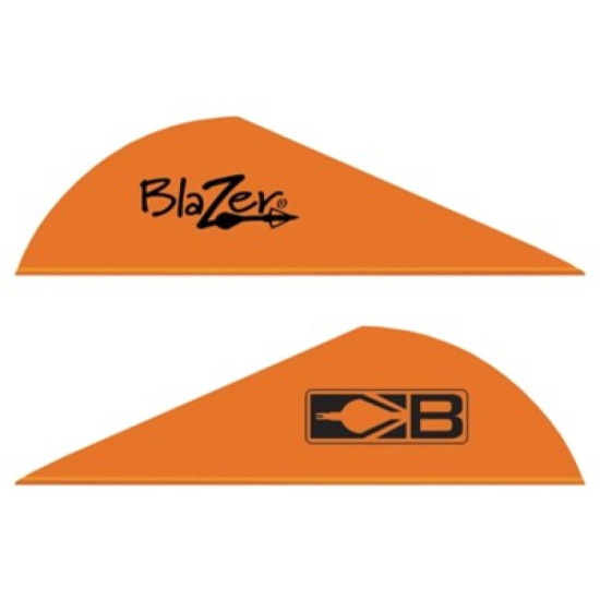 Bohning Blazer Vanes 2" Solid Neon Orange 36Pk, 10831NO2, 010847259226