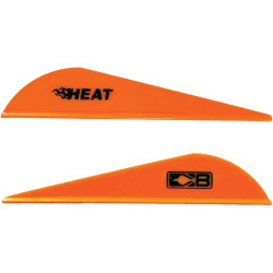 Bohning Heat Vane 2.5" Solid Neon Orange 36Pk