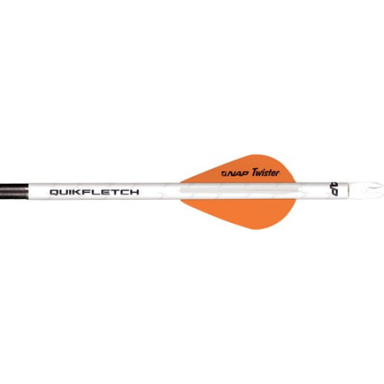 NAP Quickfletch W/2" Twister Vanes White/Orange/Orange 6Pk, 60637, 033576606376