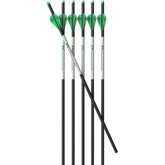 Centerpoint Xbow Arrow 20" Carbon 400Gr Half-Moon 6Pk, AXCCA206PK1, 028478149502