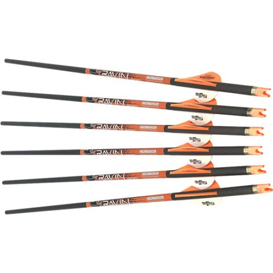 Ravin Xbow Arrow Carbon W/2" Offset Vanes 400Gr .003" 6Pk, R138, 815942021385