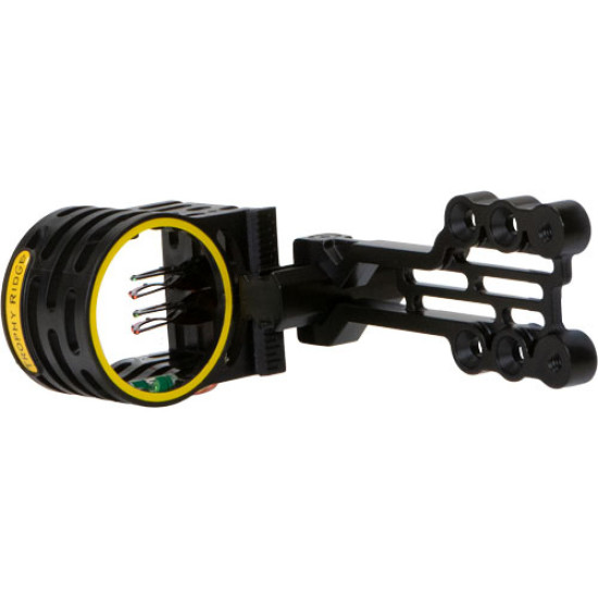 Trophy Ridge Bow Sight Fatal 4-Pin .019 Ambidextrous Black, AS64, 754806352145