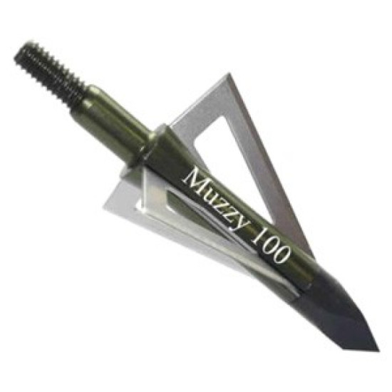 Muzzy Broadhead Standard 3-Blade 100Gr 1 3/16" Cut 6Pk, 225, 050301225008