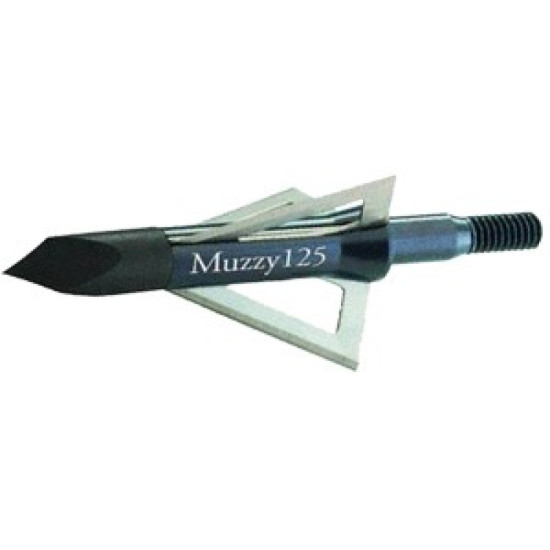 Muzzy Broadhead Standard 3-Blade 125Gr 1 3/16" Cut 6Pk, 235, 050301235007