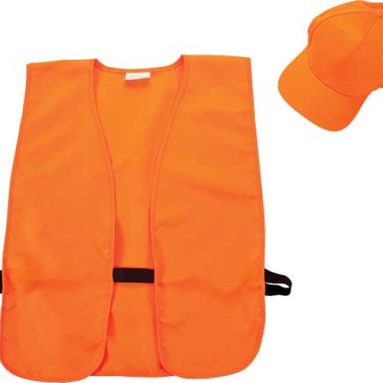 Allen Hat & Vest Combo Blaze Orange Vest M-Xl Hat Fits Most, 17555, 026509175551