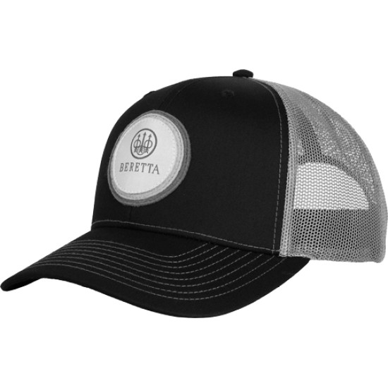 Beretta Cap Bxp Rich 112 Trckr Circle Patch Mesh Black/Gray, BC038T16750944, 082442966496