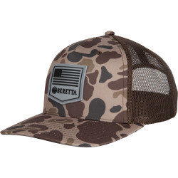 Beretta Cap Pm Trucker R 112 Rubber Patch Brown Duck Camo