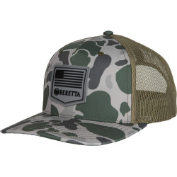 Beretta Cap Pm Trucker R 112 Rubber Patch Green Duck Camo