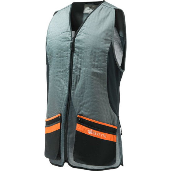 Beretta Men's S.Pigeon Vest Large Grey/Orange, GT781T155309OIL, 082442920290