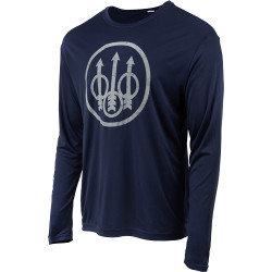 Beretta T-Shirt Ls Vintage Trident Large Navy Blue