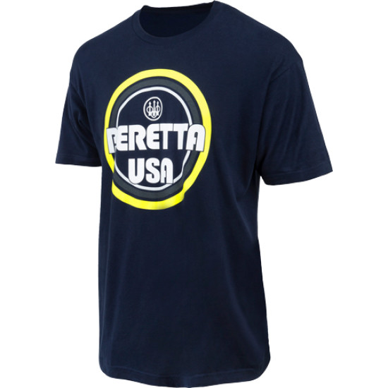 Beretta T-Shirt Retro Busa Logo Large Navy Blue, TS731T18900058L, 082442963945