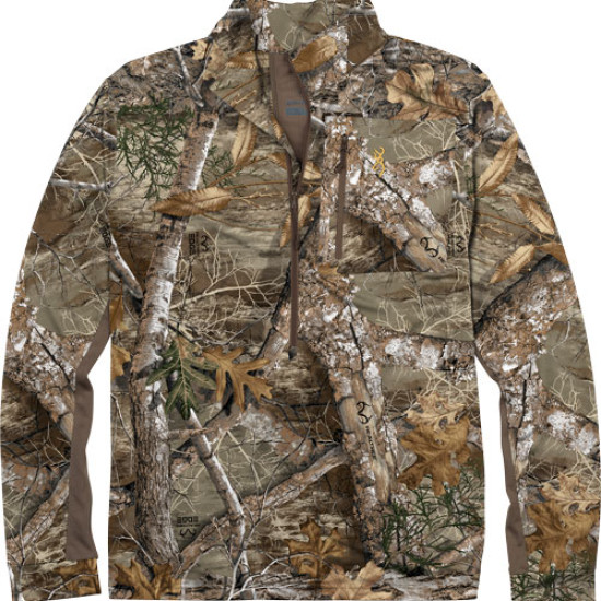 Browning 3/4 Zip Early Season Ls Shirt Realtree Edge X-Lrg, 3010566004, 023614963363