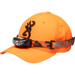 Browning Cap/Headlamp Combo Blaze Org W/100 Lumen Light