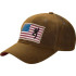 Browning Cap Liberty Wax Flag Buck Mark Logo Dark Brown Adj