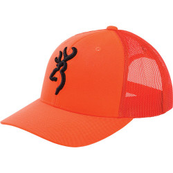 Browning Cap Proof Blazeorange W/Buckmark Mesh Back Mid Prfle