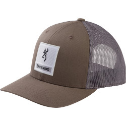 Browning Cap Prowler Mesh Snap Back Sq Bckmk Patch Pewtr Osfm