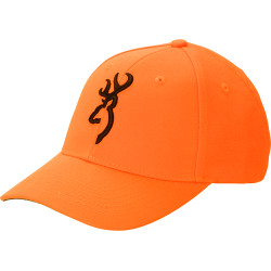 Browning Cap Safety Orange W/ 3-D Buck Mark Logo Adjustable