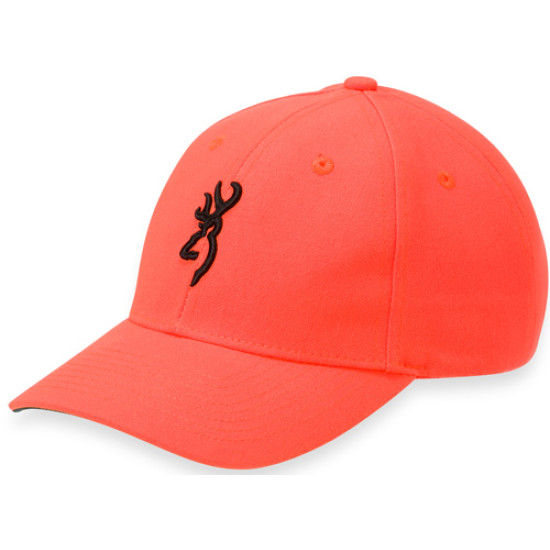 Browning Cap Youth Safety Orange W/3D Buck Mark Logo Adj, 30850101Y, 023614381631