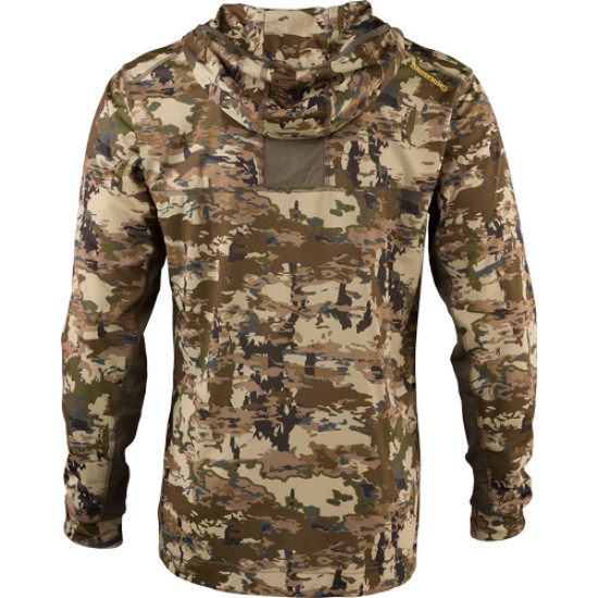 Browning Early Season Hooded Ls Shirt 1/4 Zip Auric X-Lrg, 3010823504, 023614987574