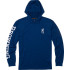 Browning Hooded L-Sleeve Tech T-Shirt Navy Blue Lg